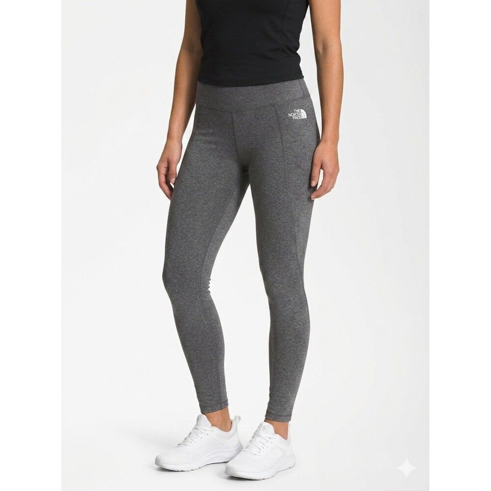 The North Face Leggings Womens Small Gray High Rise Athleisure Outdoor Kepplier - Picture 1 of 13